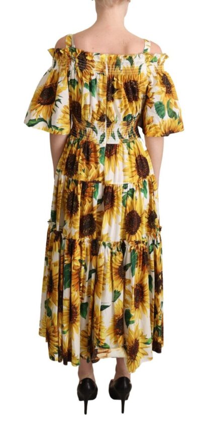 Dolce & Gabbana - Sunflower Elegance Open Shoulder Dress