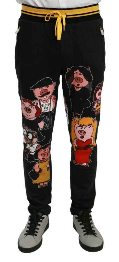 Dolce & Gabbana - Black Year Of The Pig Cotton Mens Pants