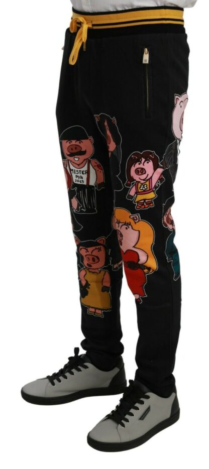 Dolce & Gabbana - Black Year Of The Pig Cotton Mens Pants