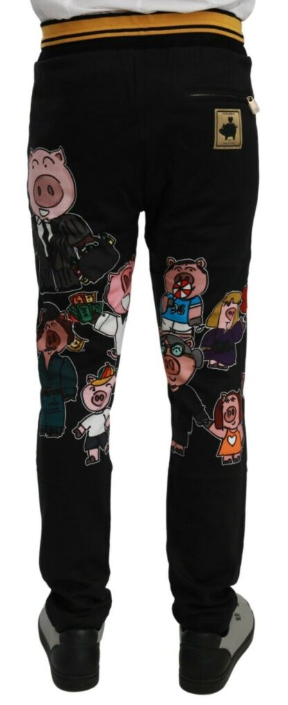 Dolce & Gabbana - Black Year Of The Pig Cotton Mens Pants