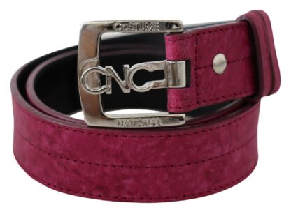 Costume National - Elegant Maroon Leather Fashion Belt