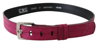 Costume National - Elegant Maroon Leather Fashion Belt