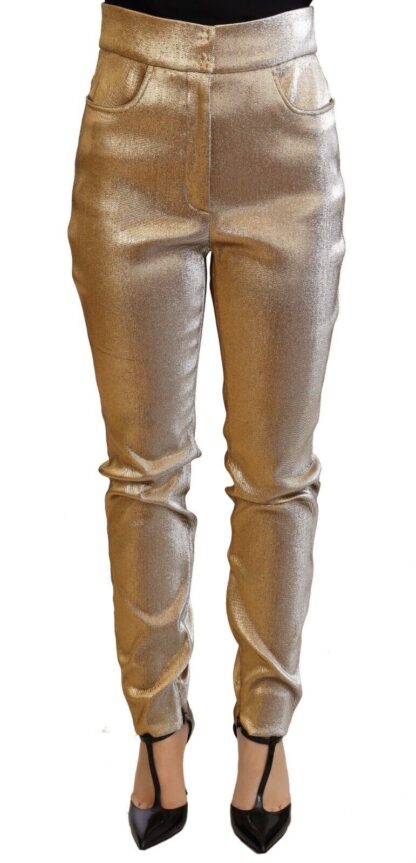 Dolce & Gabbana - Glamorous Gold Metallic Skinny Pants