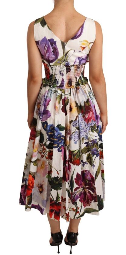 Dolce & Gabbana - Elegant White Floral A-Line Dress