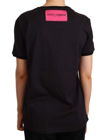 Dolce & Gabbana - Elegant Black Cotton Logo Tee