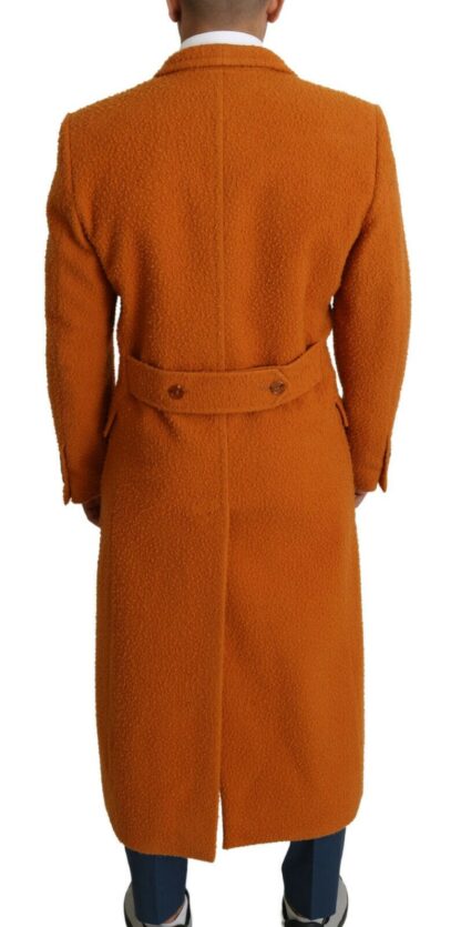 Dolce & Gabbana - Elegant Orange Wool Trench Coat