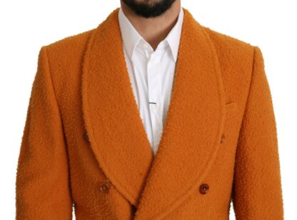 Dolce & Gabbana - Elegant Orange Wool Trench Coat