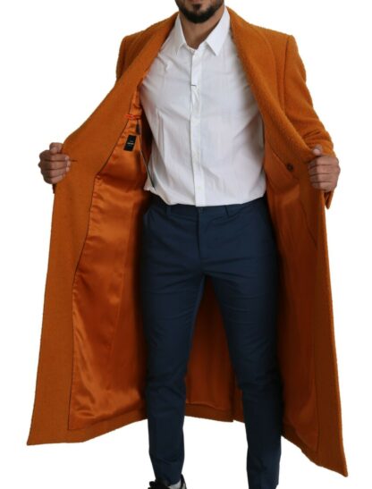 Dolce & Gabbana - Elegant Orange Wool Trench Coat