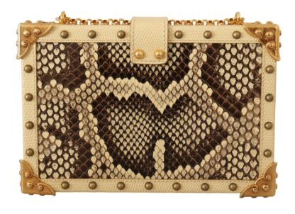 Dolce & Gabbana - Chic Yellow Box Clutch with Heart Twist