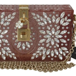 Dolce & Gabbana - Chic Patent Leather Clutch with Silver Accents