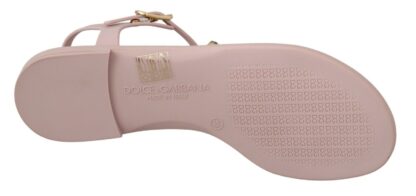 Dolce & Gabbana - Elegant Pink Crystal Embellished Sandals