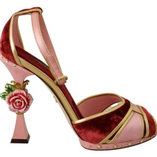 Dolce & Gabbana - Chic Suede Ankle Strap Heel Sandals