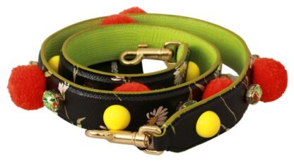 Dolce & Gabbana - Embellished Multicolor Leather Shoulder Strap