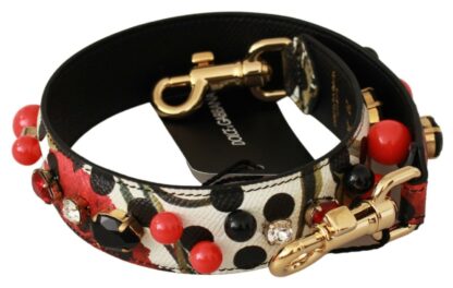 Dolce & Gabbana - Multicolor Floral Crystal Studs Shoulder Strap