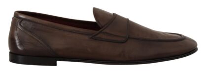 Dolce & Gabbana - Elegant Brown Leather Loafers for Men