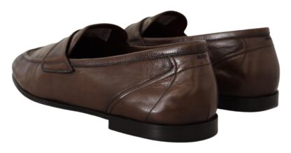 Dolce & Gabbana - Elegant Brown Leather Loafers for Men