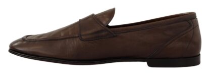 Dolce & Gabbana - Elegant Brown Leather Loafers for Men