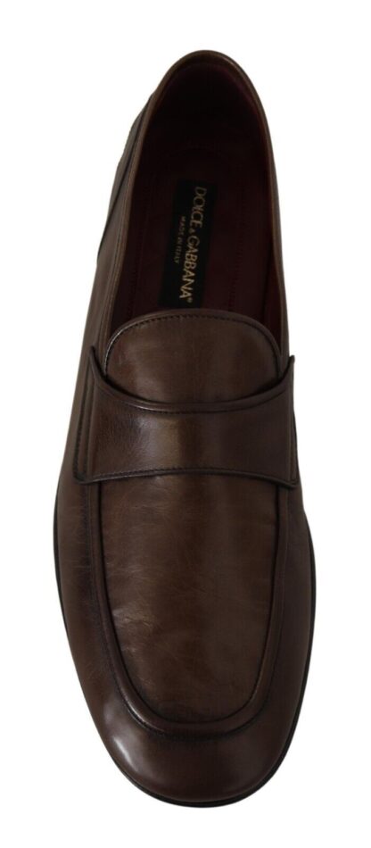 Dolce & Gabbana - Elegant Brown Leather Loafers for Men