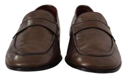 Dolce & Gabbana - Elegant Brown Leather Loafers for Men