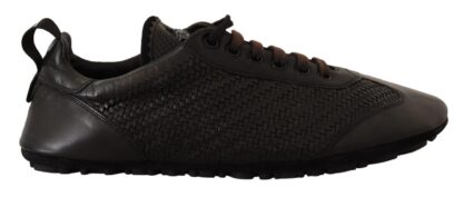 Dolce & Gabbana - Elegant Woven Leather Low-Top Sneakers