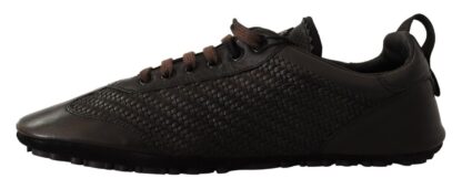 Dolce & Gabbana - Elegant Woven Leather Low-Top Sneakers