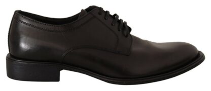 Dolce & Gabbana - Elegant Black Leather Men's Formal Derby Shoes