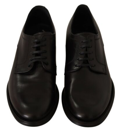 Dolce & Gabbana - Elegant Black Leather Men's Formal Derby Shoes