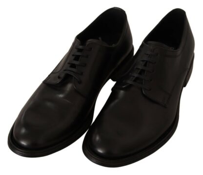 Dolce & Gabbana - Elegant Black Leather Men's Formal Derby Shoes