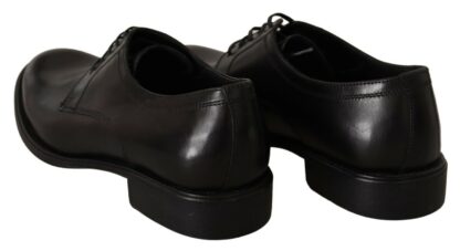 Dolce & Gabbana - Elegant Black Leather Men's Formal Derby Shoes