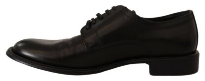 Dolce & Gabbana - Elegant Black Leather Men's Formal Derby Shoes