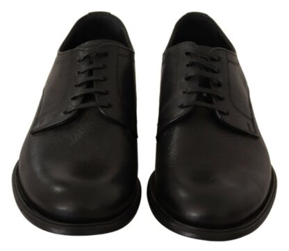 Dolce & Gabbana - Elegant Black Leather Derby Shoes