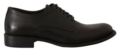 Dolce & Gabbana - Elegant Black Leather Derby Shoes