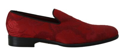 Dolce & Gabbana - Elegant Red Silk-Blend Loafers