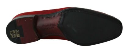 Dolce & Gabbana - Elegant Red Silk-Blend Loafers