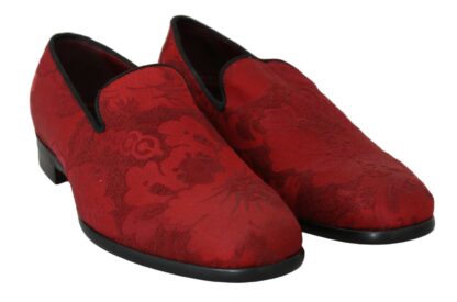 Dolce & Gabbana - Elegant Red Silk-Blend Loafers