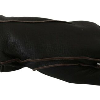 Dolce & Gabbana - Elegant Black Cashmere & Leather Gloves