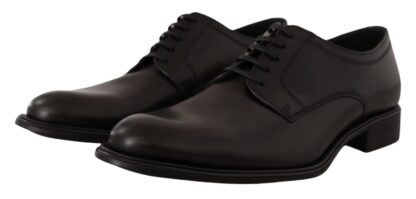 Dolce & Gabbana - Elegant Black Leather Derby Shoes