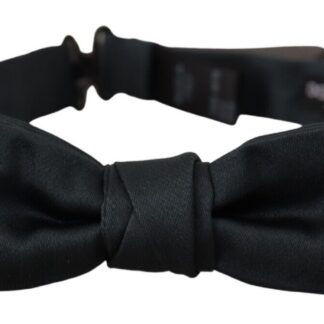 Dolce & Gabbana - Elegant Silver Grey Silk Bow Tie