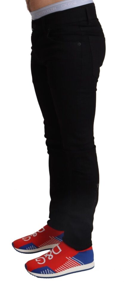 Dolce & Gabbana - Black Cotton Stretch Running Denim Skinny Jeans