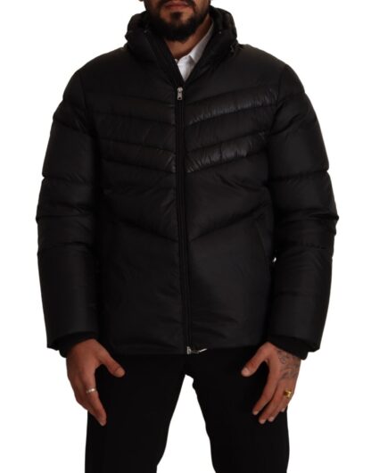 Bikkembergs - Sleek Black Puffer Jacket with Zipper Closure