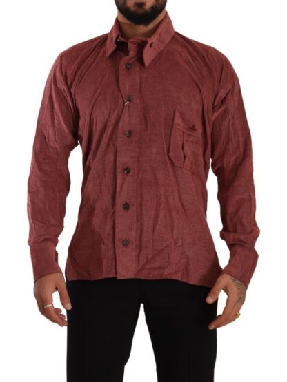 Vivienne Westwood - Elegant Red Cotton Button-Down Shirt