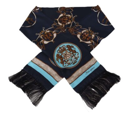 Dolce & Gabbana - Elegant Slim Multicolor Silk Scarf