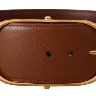 Dolce & Gabbana - Elegant Phyton Leather Belt with Gold Buckle