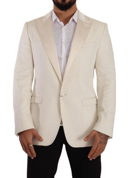 Dolce & Gabbana - Elegant Off White Slim Fit Blazer