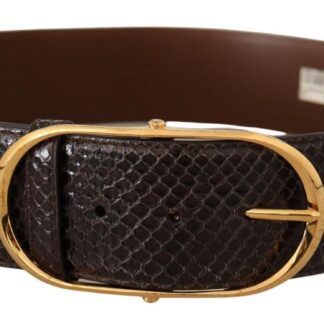 Dolce & Gabbana - Elegant Gold Oval Buckle Leather Belt