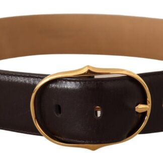 Dolce & Gabbana - Elegant Gold Buckle Leather Belt