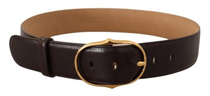 Dolce & Gabbana - Elegant Gold Buckle Leather Belt