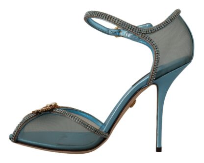 Dolce & Gabbana - Elegant Blue Mesh Heel Sandals