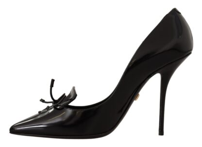 Dolce & Gabbana - Elegant Black Leather High Heels Pumps