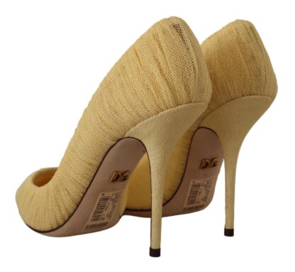 Dolce & Gabbana - Yellow Tulle Stiletto High Heel Pumps Shoes